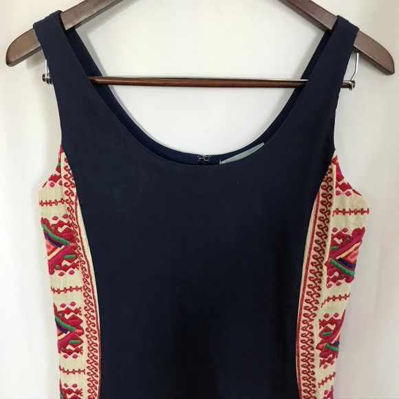 Anthropologie Judith March Blue Embroidered Boho Dress M - Picture 3 of 5